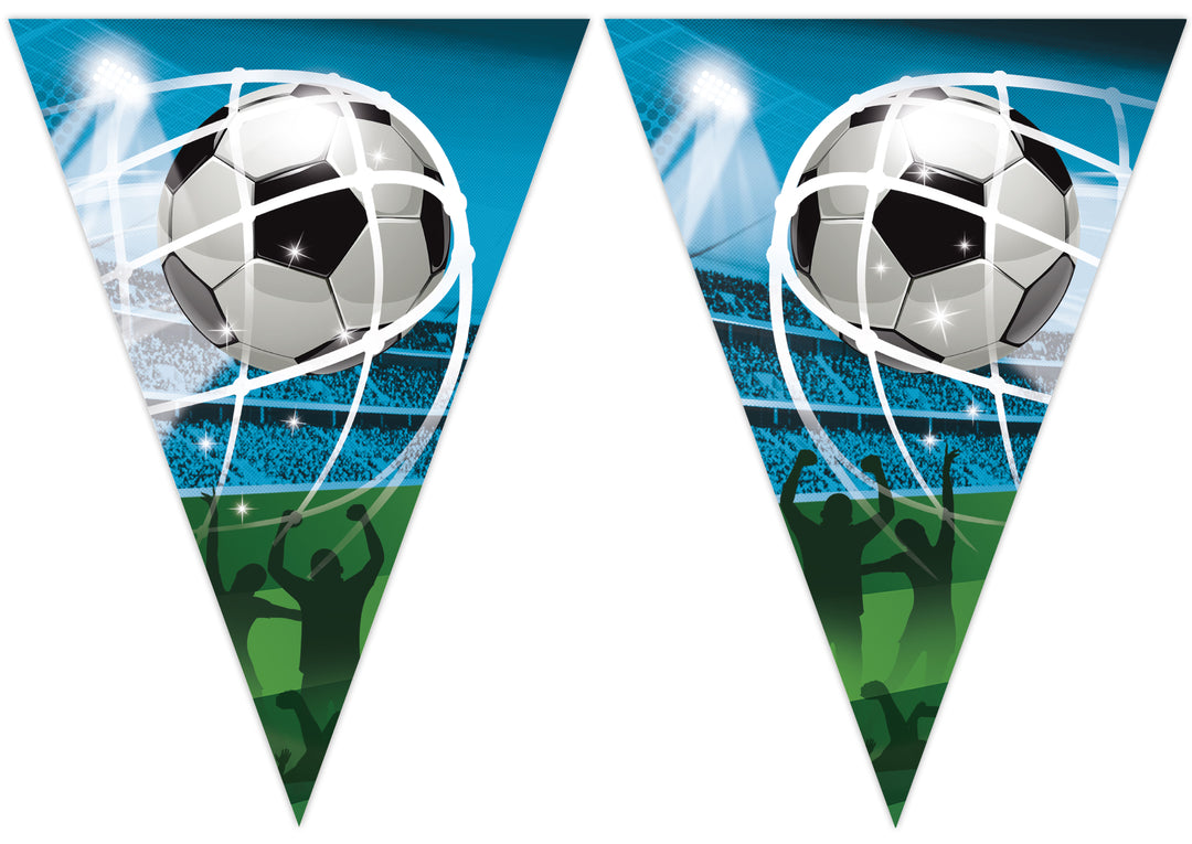 Wimpelkette, Soccer Fans, Fussball Party, 2.3m