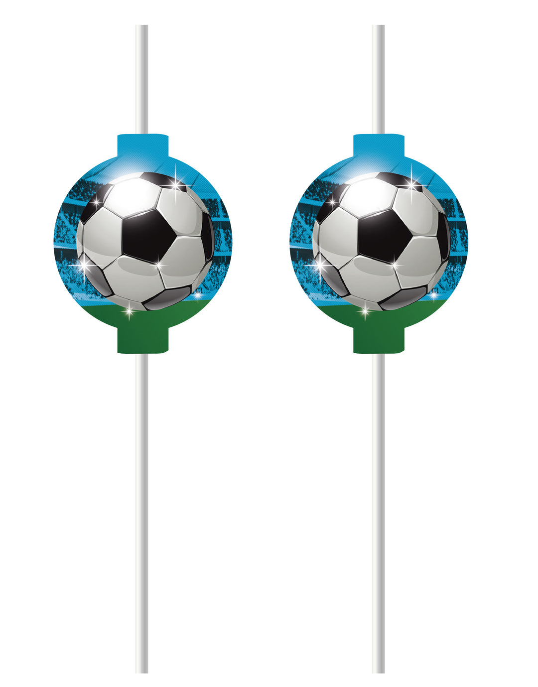 Trinkhalme Soccer Fans, Fussball Party, 4er Pack