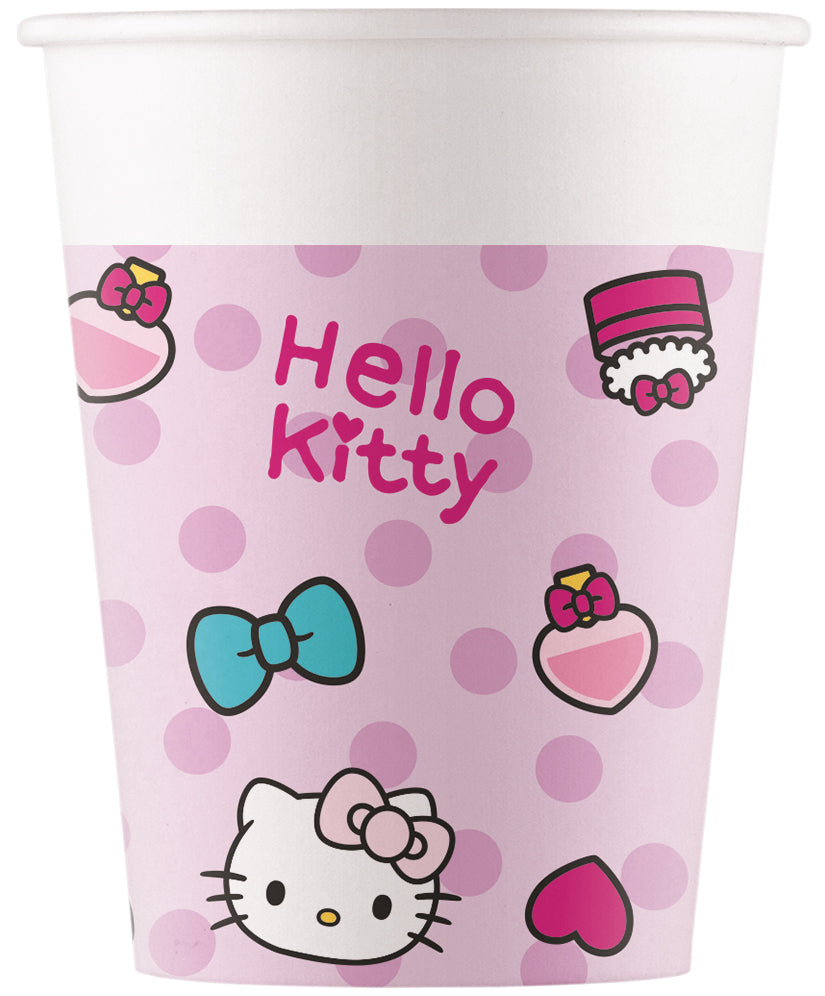 Hello Kitty Party Becher, 8er Pack, 200ml kinderparties-shop