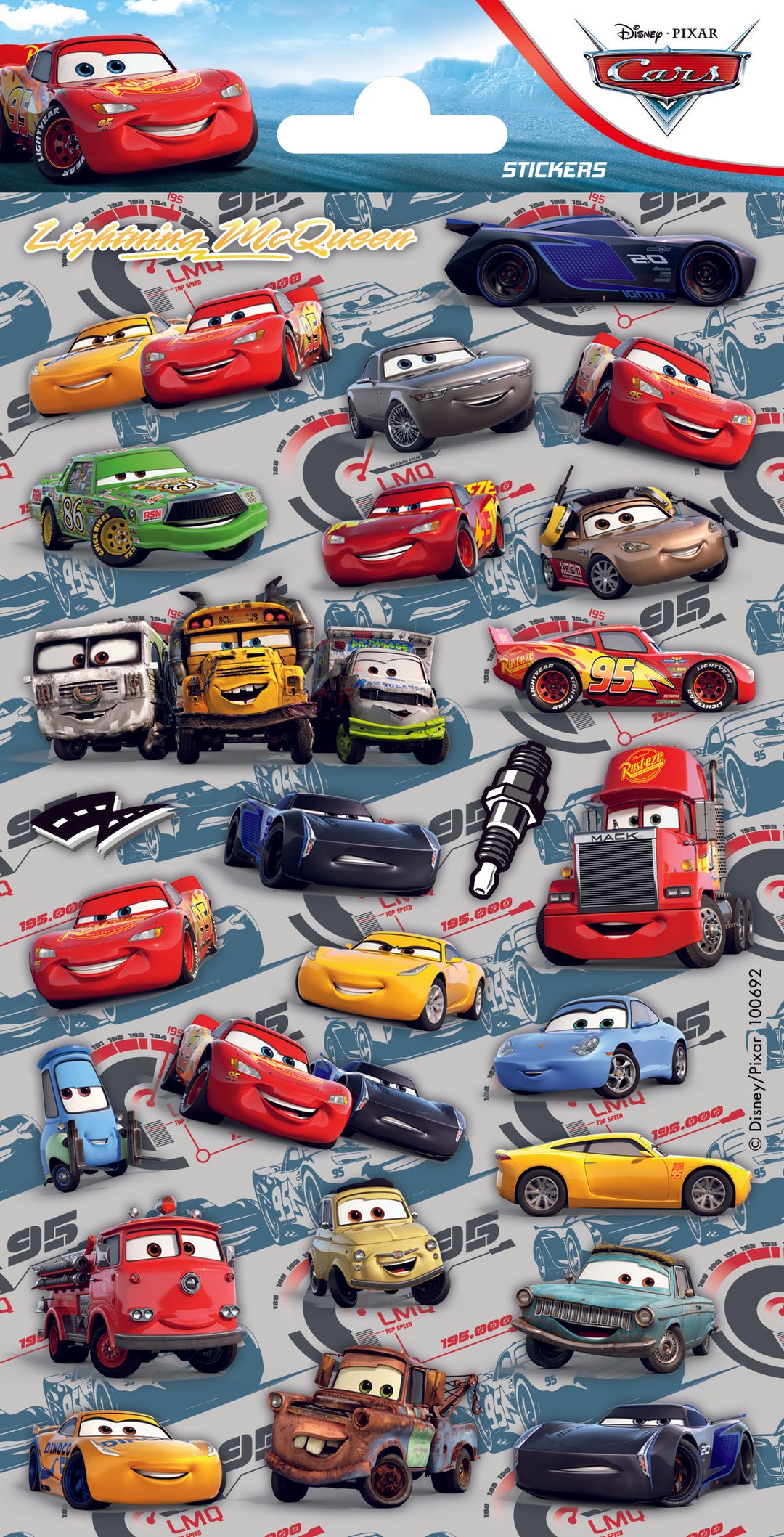 Cars Sticker, Mitgebsel, 1 Bogen kinderparties-shop