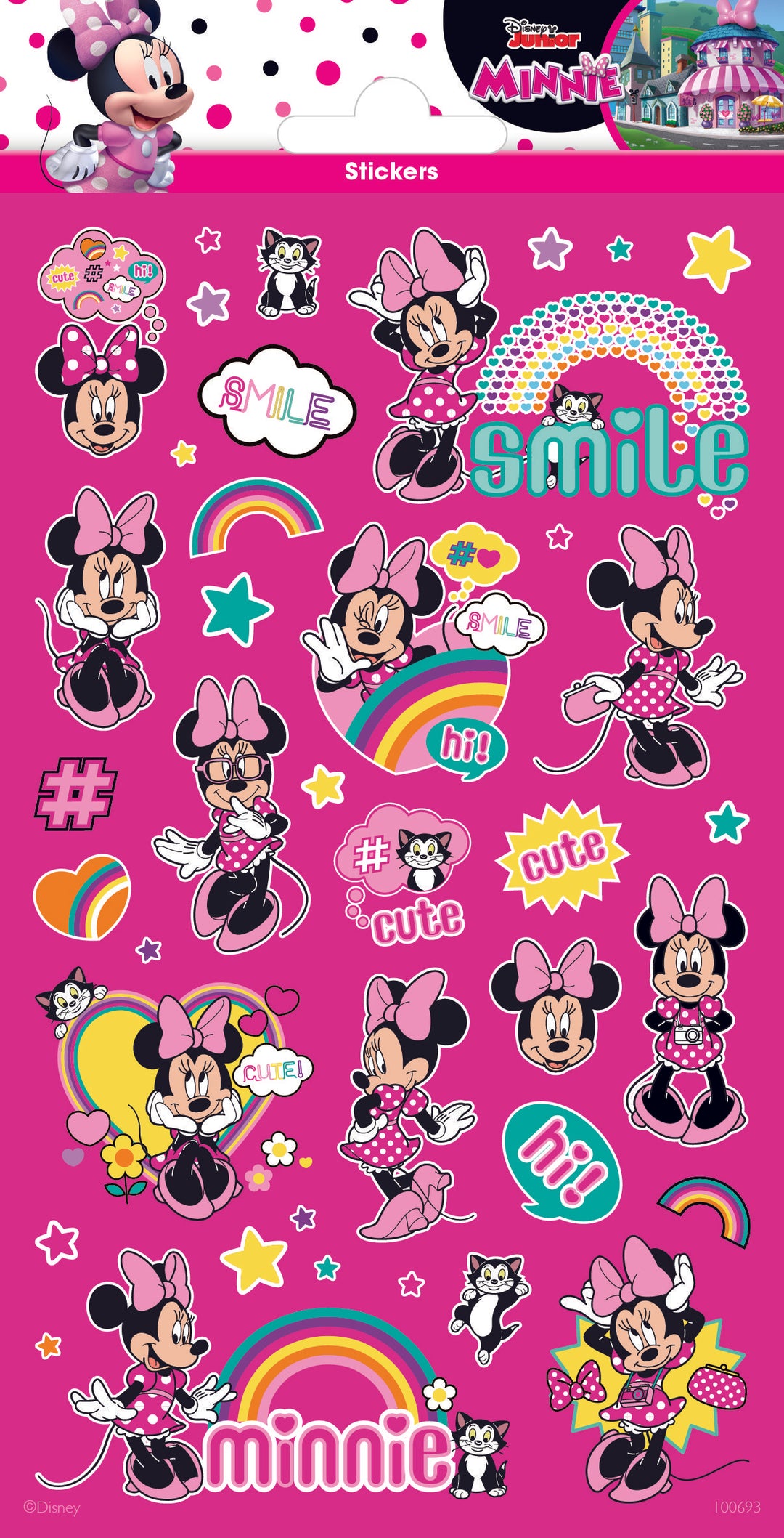 Minnie Maus Sticker, Mitgebsel, 1 Bogen kinderparties-shop