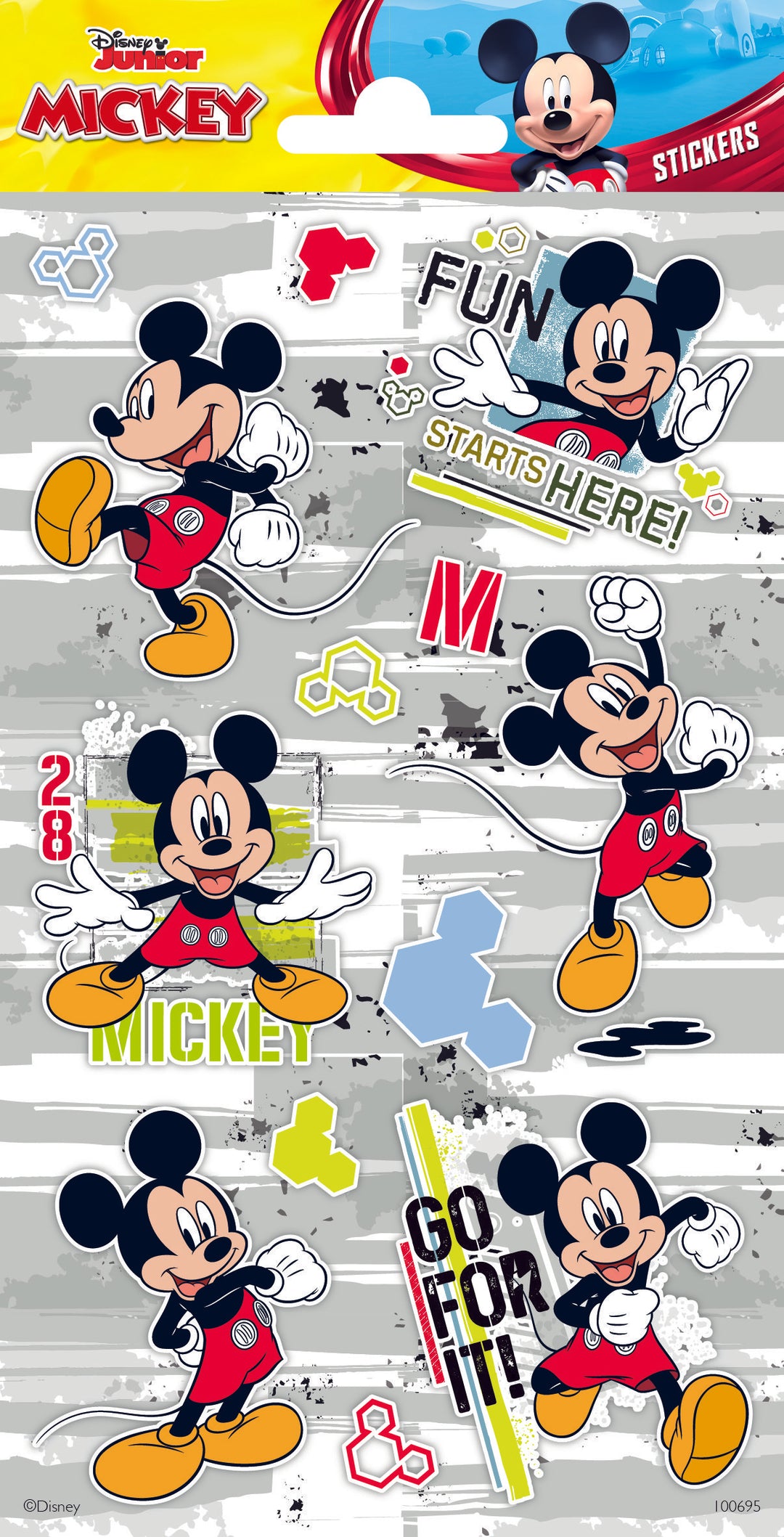 Mickey Mouse Sticker, Mitgebsel, 1 Bogen kinderparties-shop