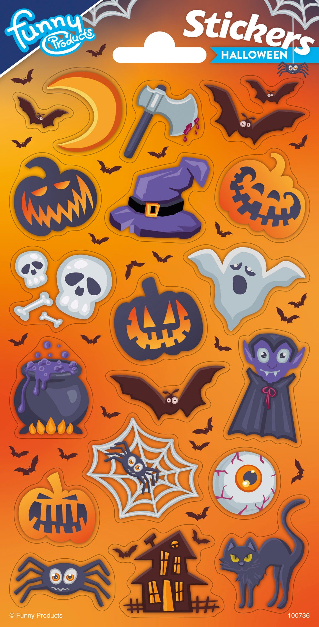 Halloween Sticker, Mitgebsel, 1 Bogen kinderparties-shop