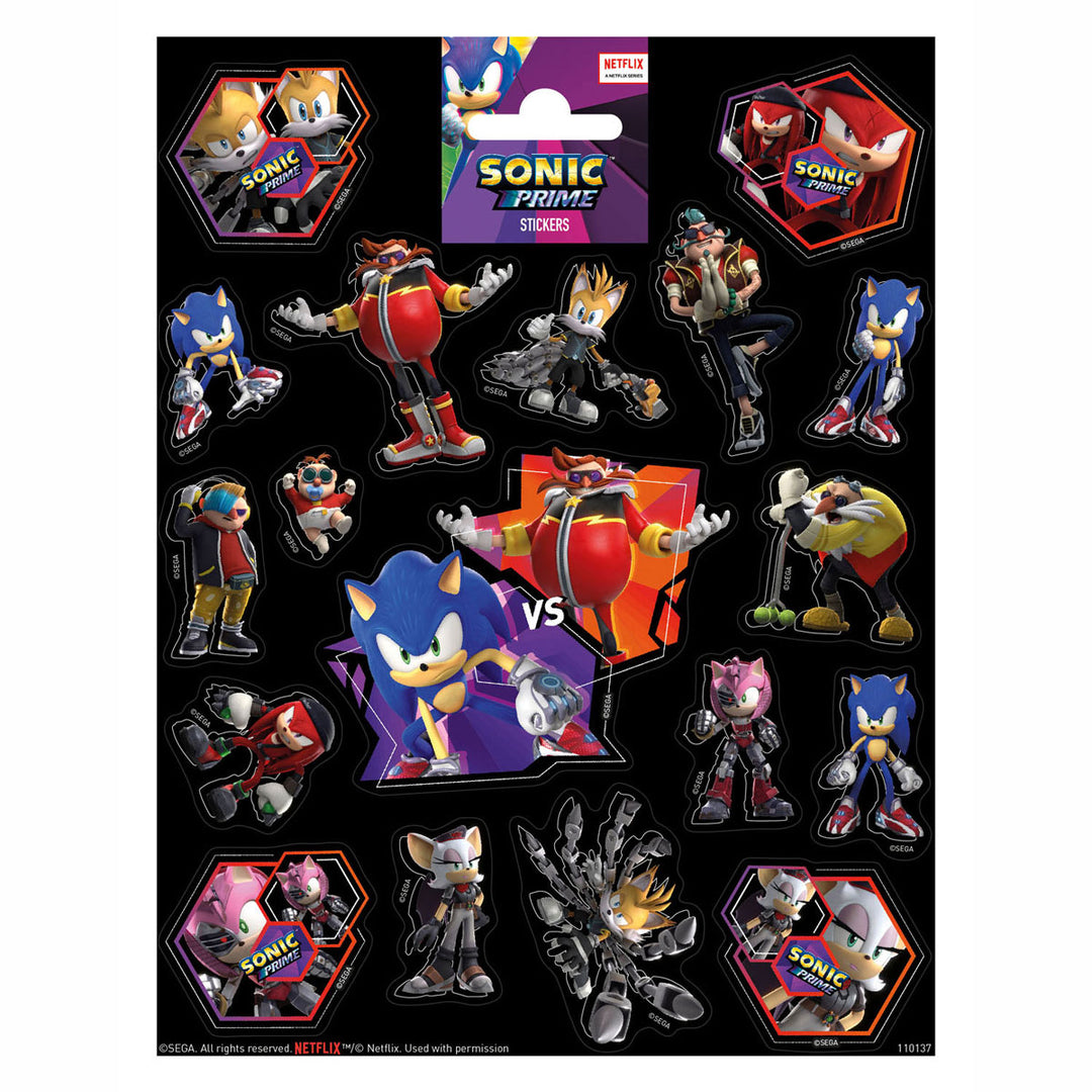 Sonic, adesivi, 1 foglio