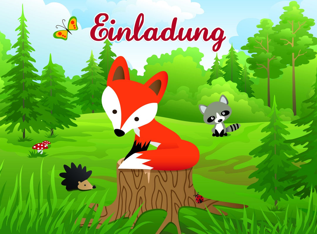Kleiner Fuchs Einladung,inkl. Kuverts, 8er Pack