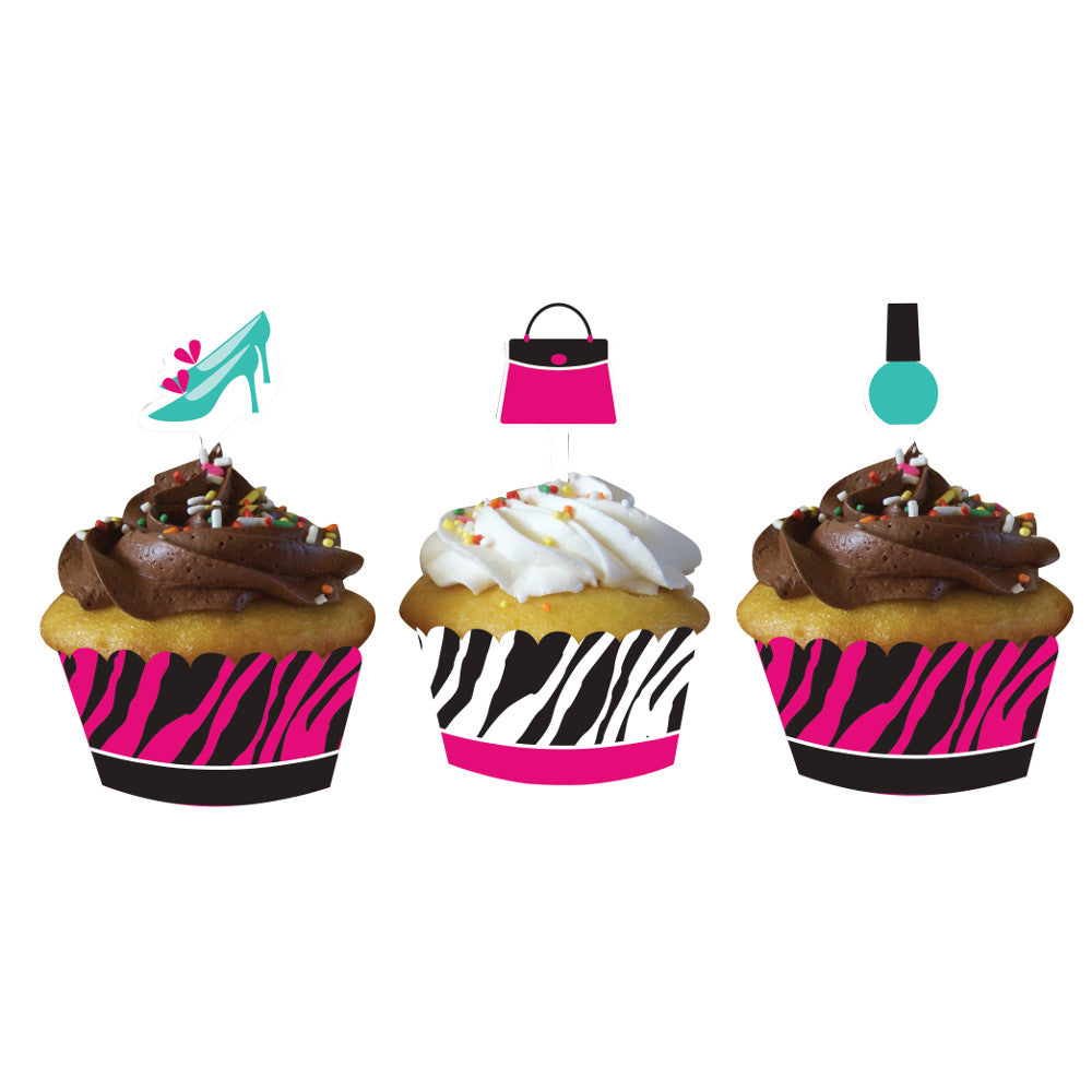 Muffinbanderole & Picker Beauty Party, 12tlg