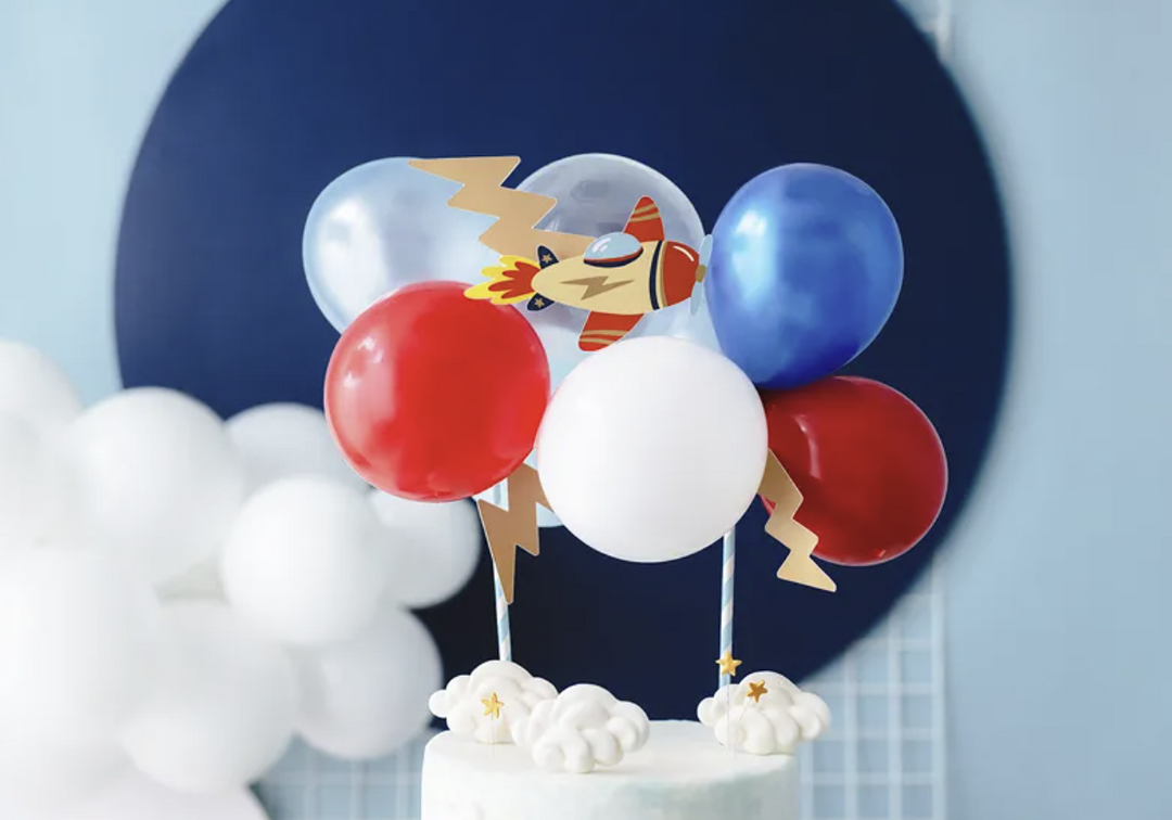 Flugzeug Ballon-Kuchentopper, Cake Deko, 29 cm kinderparties-shop