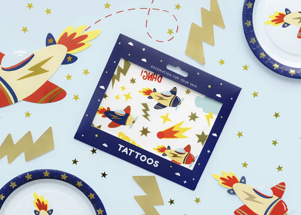 Flugzeug Tattoos, 11 Motive kinderparties-shop