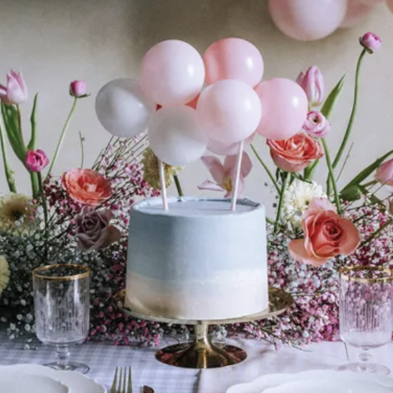 Ballon-Kuchentopper, rosa-pink, 29 cm kinderparties-shop