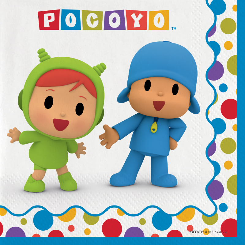 Pocoyo, serviettes, paquet de 20