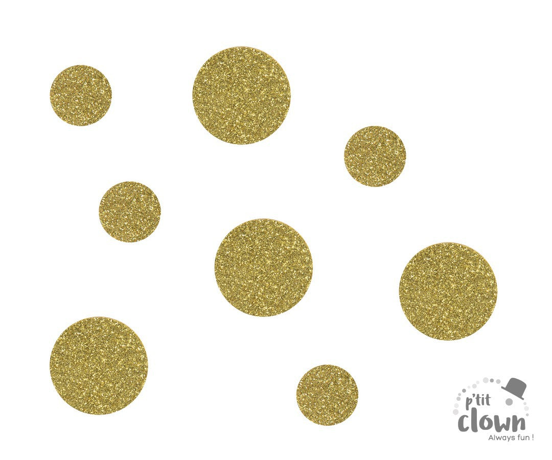 Party Konfetti glitzernd gold, rund, 50er Pack kinderparties-shop