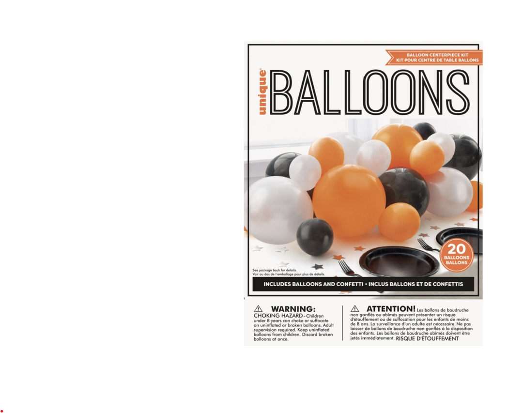 Ballongirlande_orange/schwarz__DIY_Girlande__20_Ballons__Halloween_Party