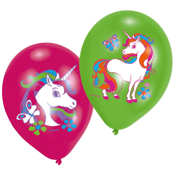 Luftballons Einhorn Party, 6er Pack, 27.5 cm
