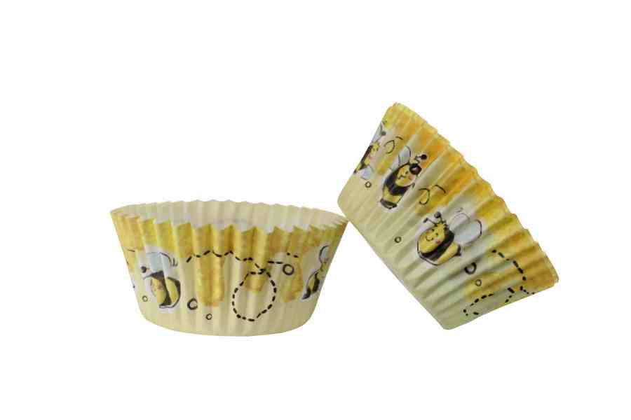 Bienen Muffinförmchen, 50er Pack kinderparties-shop