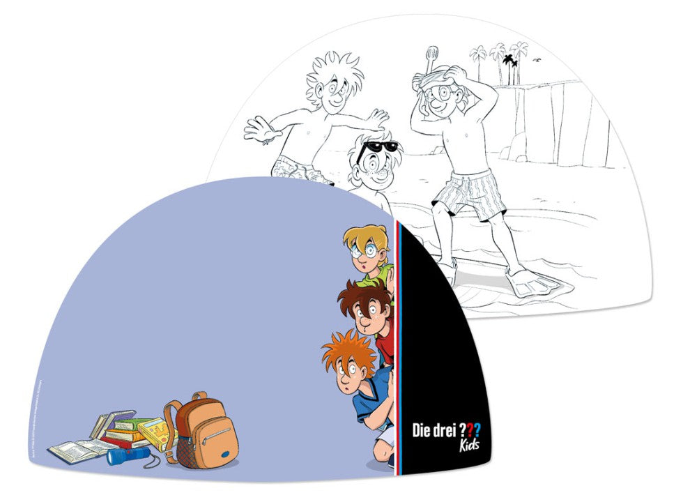 Platzset Die drei ??? Fragezeichen Kids, Rückseite Ausmalbild, 8er Pack