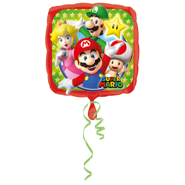 Folienballon Super Mario Bros. / Gaming Party, 43 cm kinderparties-shop