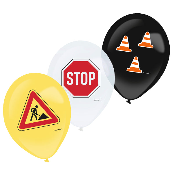 Luftballons, Baustellen Motive, 6er Pack