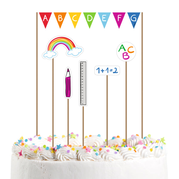 Schulanfang Kuchentopper, Kuchen Deko, 15 x 20 cm, 9917043