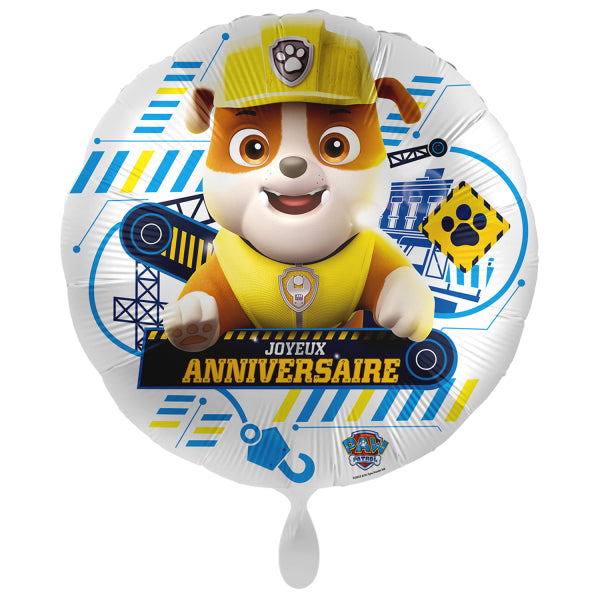 Paw Patrol Folienballon Rubble, 43 cm kinderparties-shop
