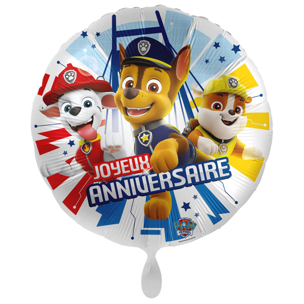 Paw Patrol Folienballon mit Chase, Marshall & Rubble, 43 cm kinderparties-shop