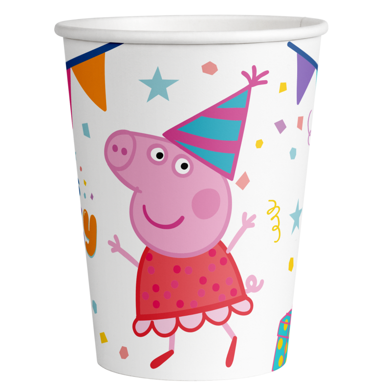 Peppa-Pig-Party-Becher-Kindergeburtstag-Party-Deko
