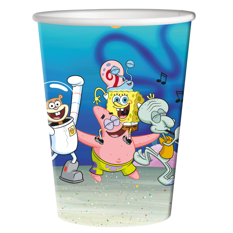 Sponge-Bob-Party-Becher-Kindergeburtstag-Party-Deko