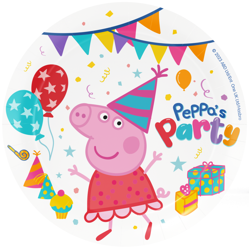 Peppa-Pig-Party-Teller-Kindergeburtstag-Party-Deko