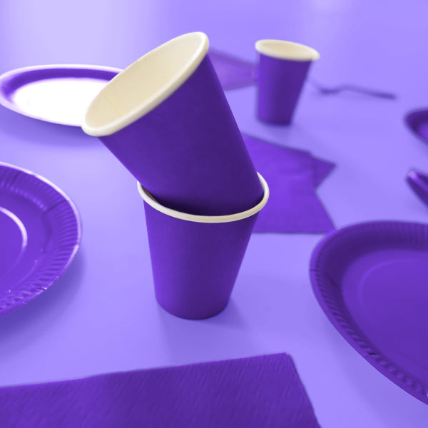 Partybecher, unifarben violett, 8er Pack kinderparties-shop