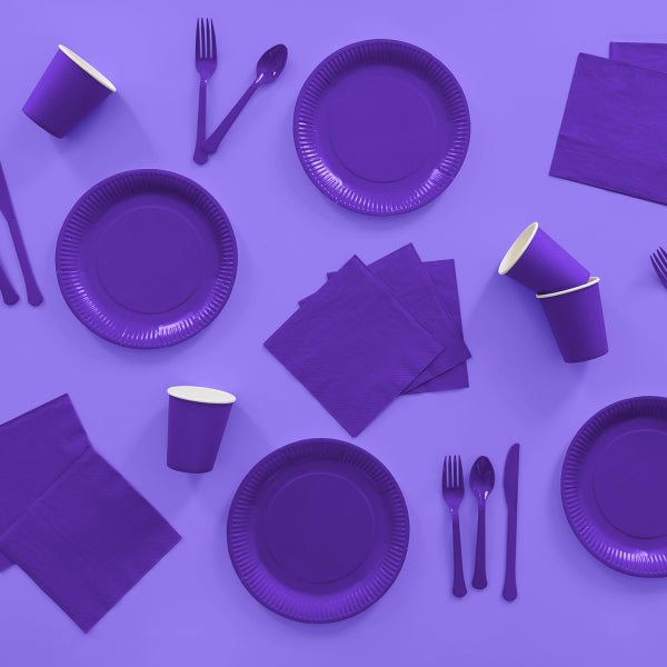 Partybecher, unifarben violett, 8er Pack kinderparties-shop