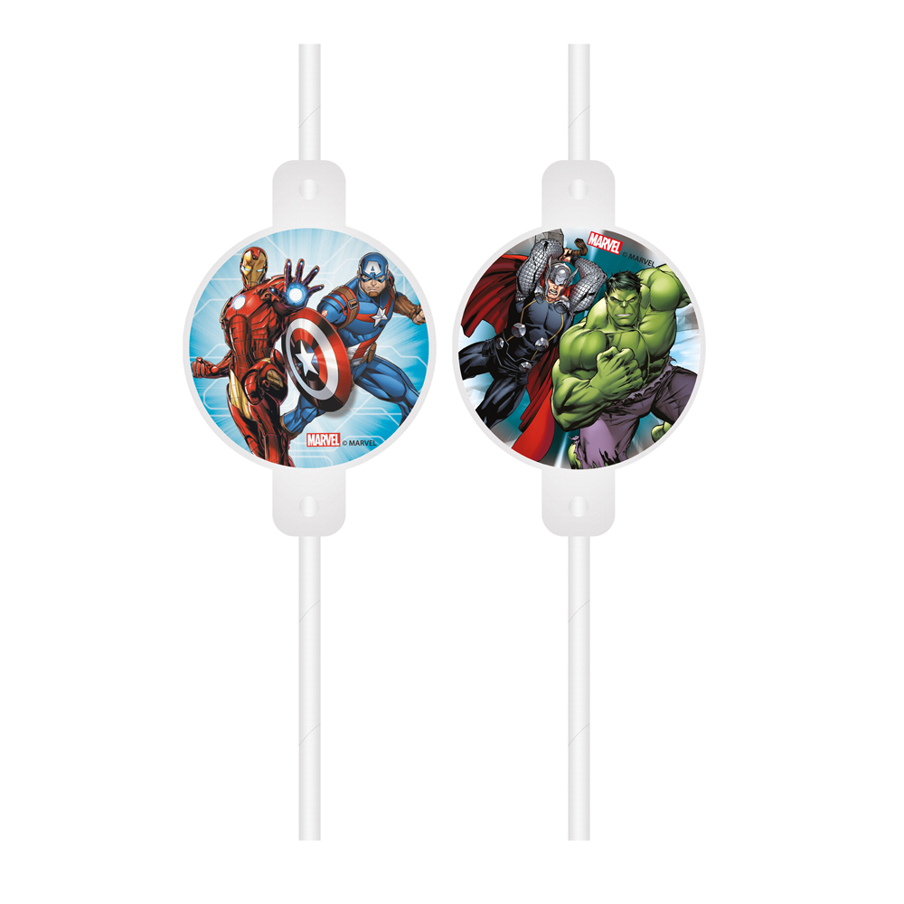 Avengers Infinity Stones Trinkhalme, 4er Pack kinderparties-shop
