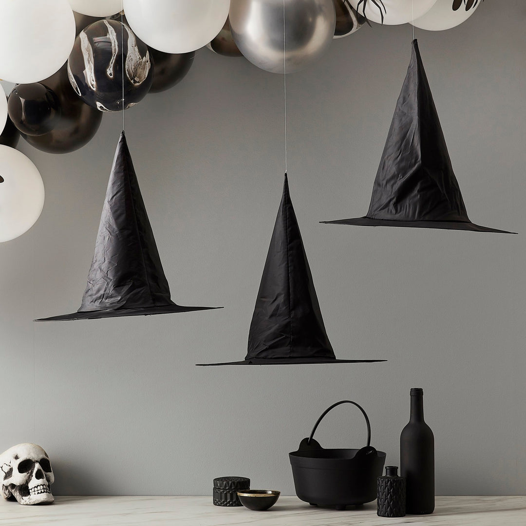 Hänge Deko Hexen Hüte, Halloween / Harry Potter, 3er Pack kinderparties-shop