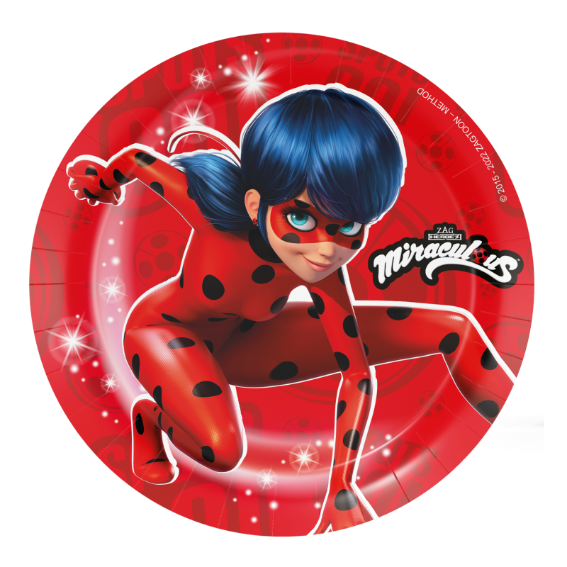Miraculous-/-Ladybug-Kuchen-Teller-Kindergeburtstag-Party-Deko