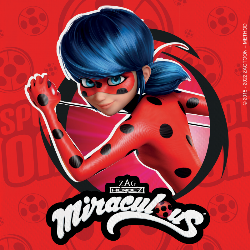 Miraculous-/-Ladybug-Serviette-Kindergeburtstag-Party-Deko