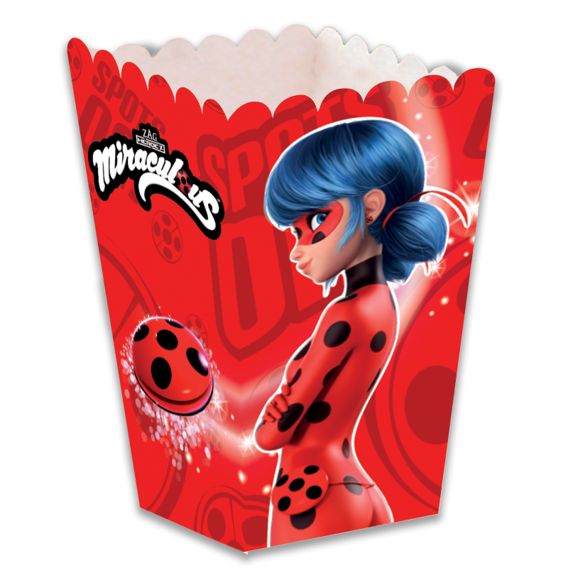 Miraculous-/-Ladybug-Popcorn-Box-/-Snackbox-Kindergeburtstag-Party-Deko