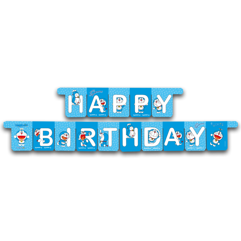 Doraemon-Happy-Birthday-Girlande-Kindergeburtstag-Party-Deko