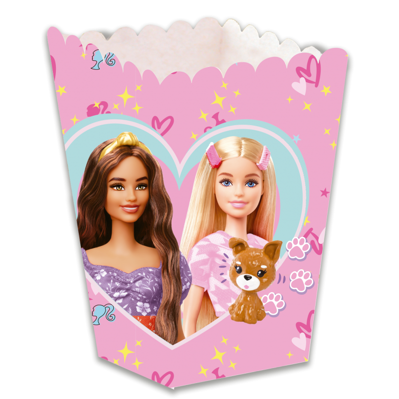 Barbie-Popcorn-Box-/-Snackbox-Kindergeburtstag-Party-Deko