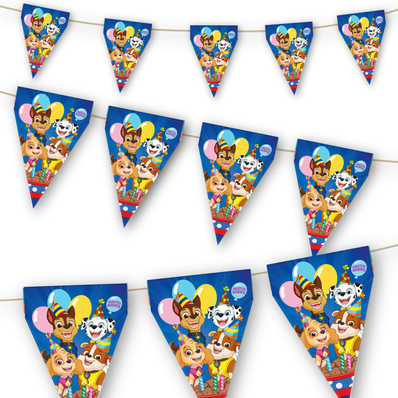 Paw-Patrol-Wimpelkette-Kindergeburtstag-Party-Deko
