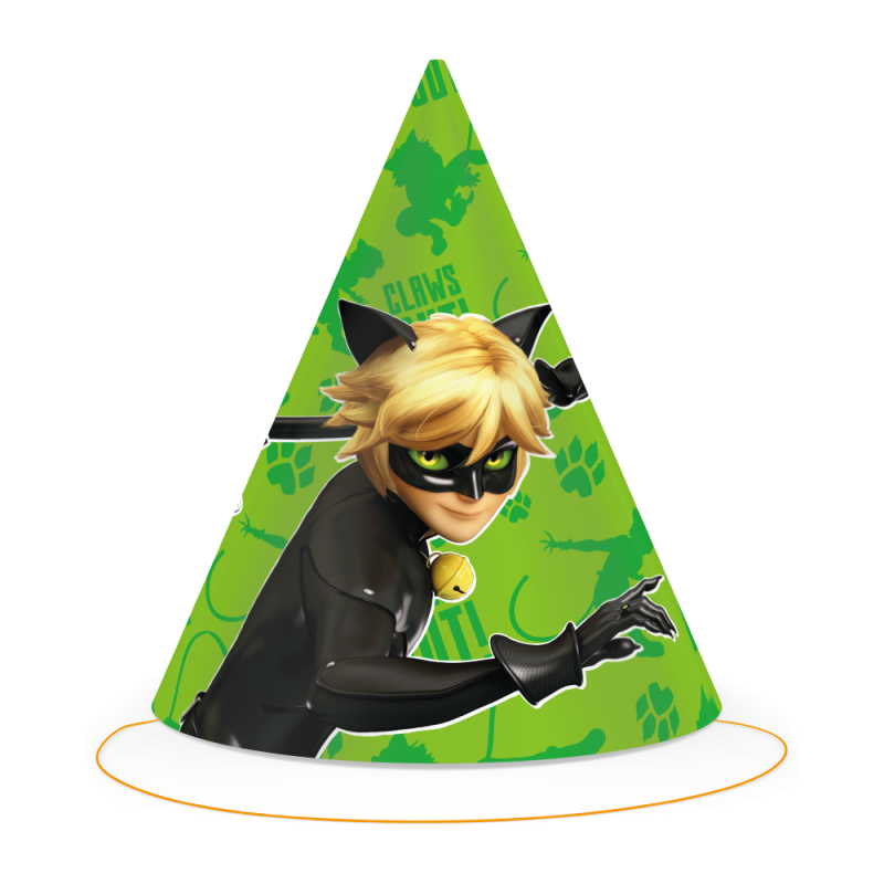Cat-Noir-Miraculous-Partyhut-Kindergeburtstag-Party-Deko