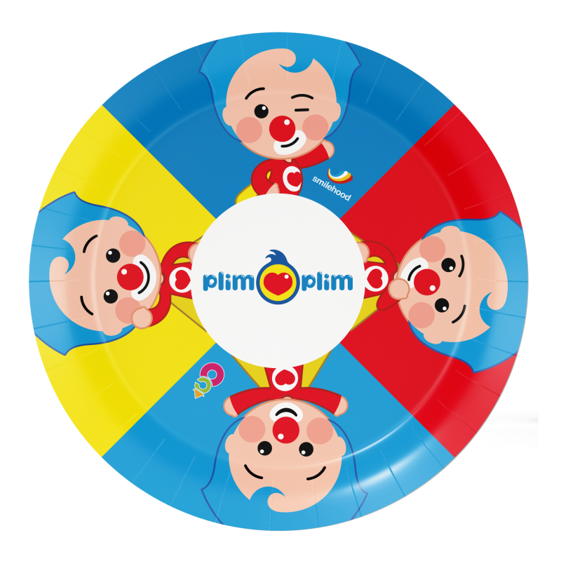 Clown-Plim-Plim-Kuchen-Teller-Kindergeburtstag-Party-Deko