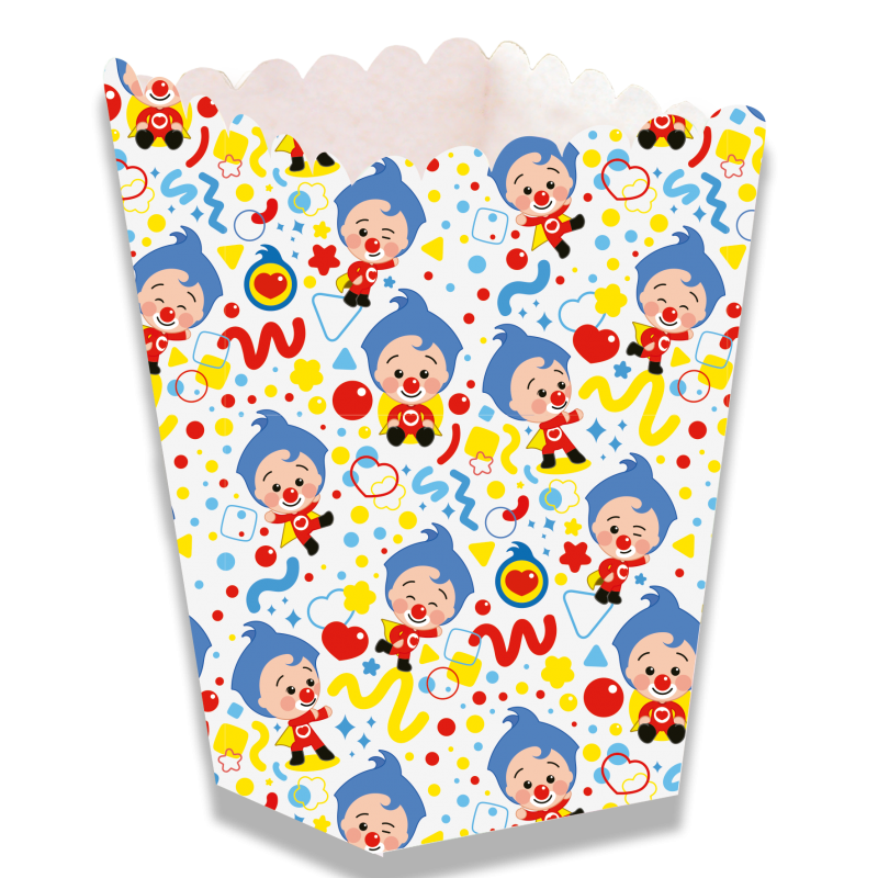 Clown-Plim-Plim-Popcorn-Box-/-Snackbox-Kindergeburtstag-Party-Deko