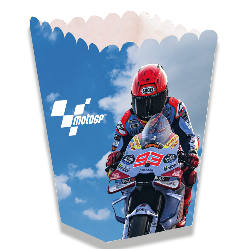 Moto-GP-Popcorn-Box-/-Snackbox-Motorrad-Kindergeburtstag-Party-Deko