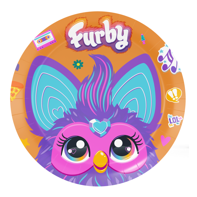 Furby-Kuchen-Teller-Kindergeburtstag-Party-Deko