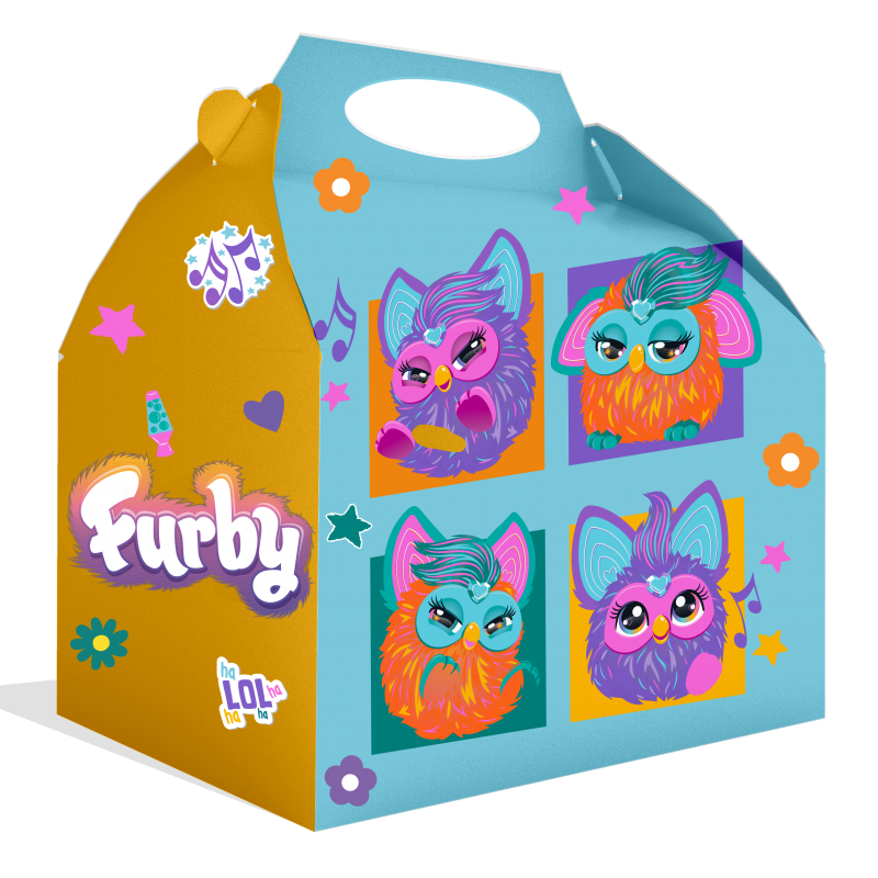 Furby-Mitgebselbox-/-Snackbox-Kindergeburtstag-Party-Deko