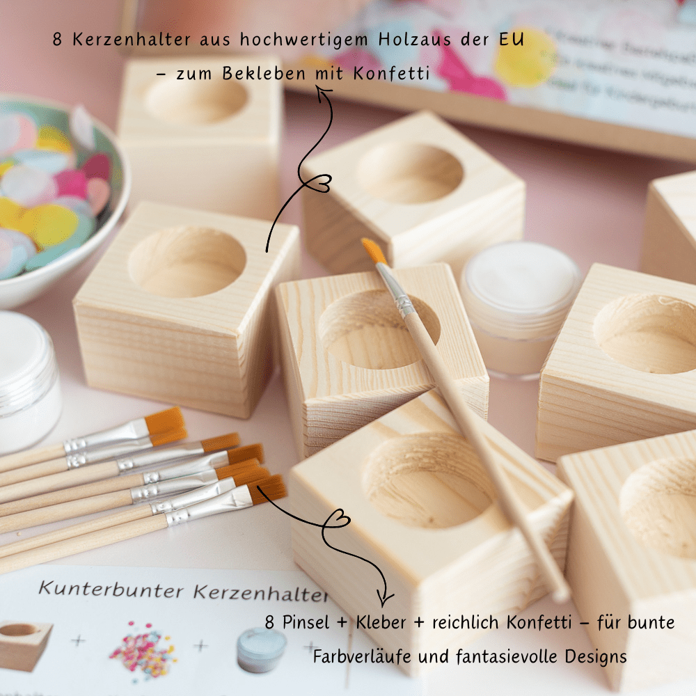 Kreatives-Bastelset-Bunte-Kerzenhalter-8er-Set