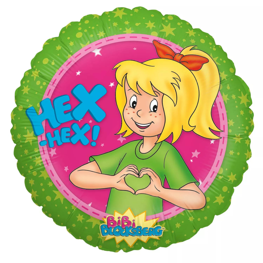 Bibi Blocksberg Hex Hex Folienballon, ø45 cm kinderparties-shop