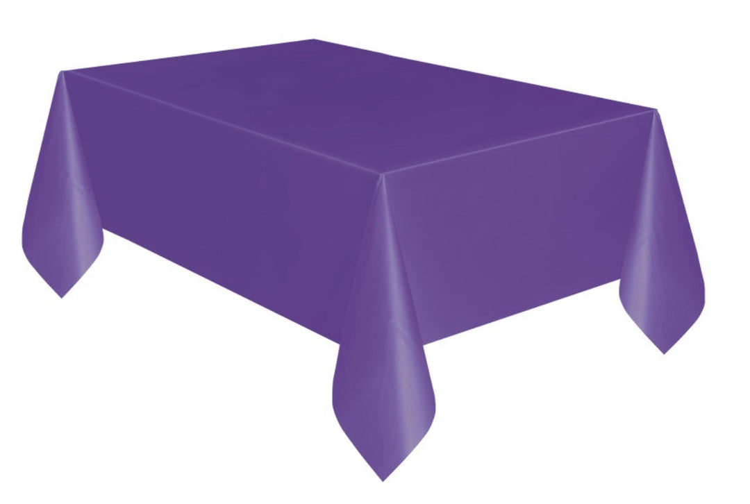 Washable tablecloth, plain purple, 1.37 x 2.74 m