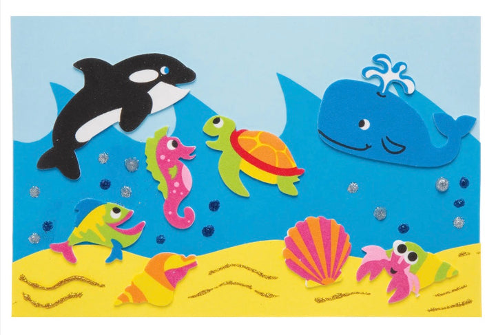 Sticker en mousse animaux marins, autocollant, 120 pièces