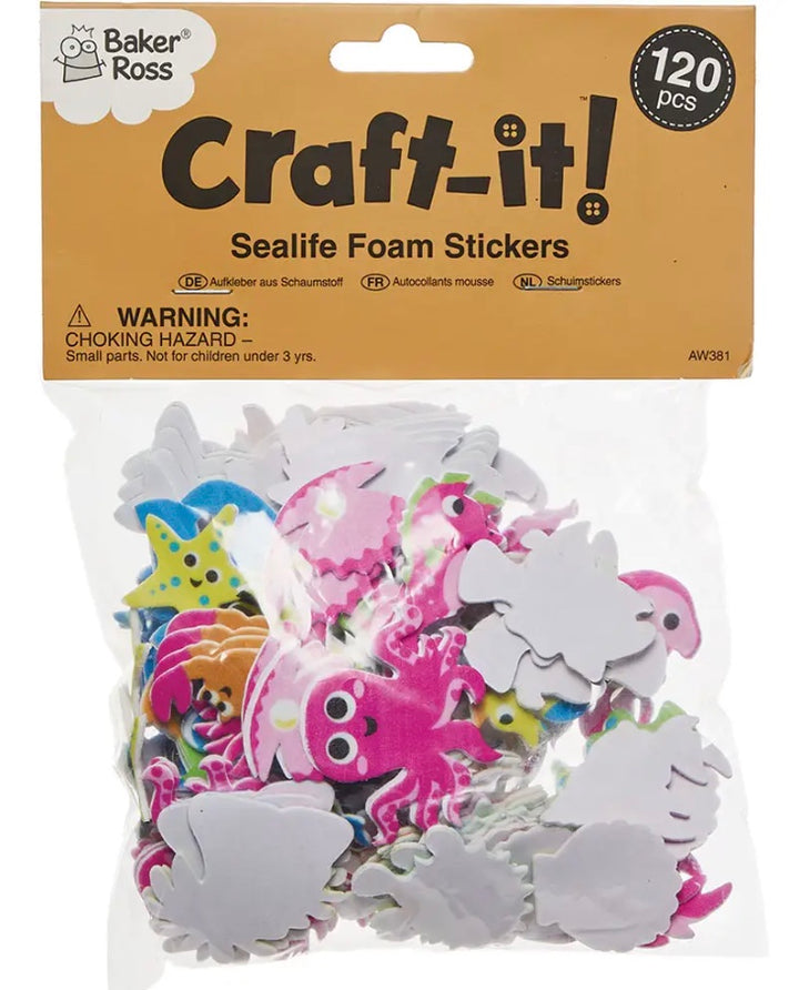 Sticker en mousse animaux marins, autocollant, 120 pièces