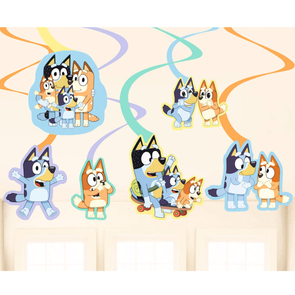 Hänge Deko Spiralen Bluey, 61 cm kinderparties-shop