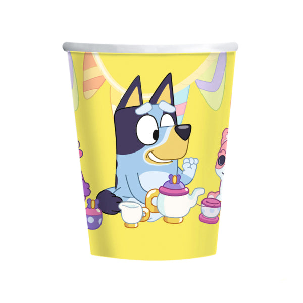 Bluey Party Becher, 8er Pack kinderparties-shop
